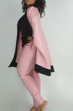LOGO Collection By Braazi Pink and Black Cocoon Kimono