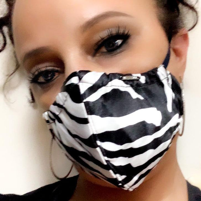 zebra print face mask