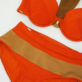 High Waisted Bottom | Mandarin Orange | Caramel