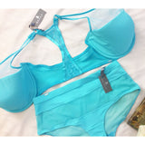 Lingerie Set - Isabelle Kai Tailor Bra & Audrie Diana Panties In Angel Blue