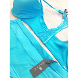 Lingerie Set - Isabelle Kai Tailor Bra & Audrie Diana Panties In Angel Blue