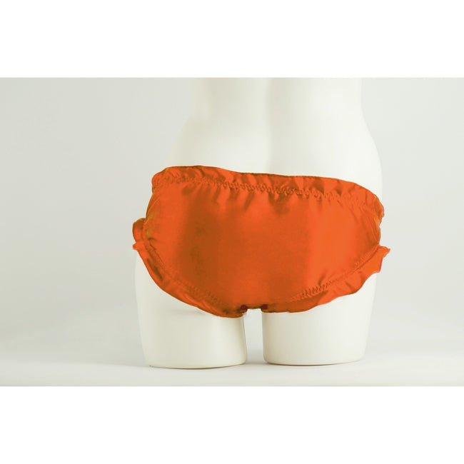 Panties - Bianca Carine Ruffled Bikini Panties In Burnt Orange