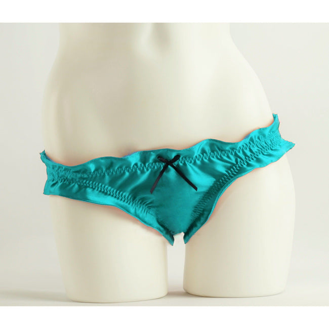 Panties - Bianca Carine Ruffled Bikini Panties In Turquoise