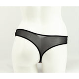 Panties - Mikayla Saleem Thong In Black/White With Floral Lace Overlay